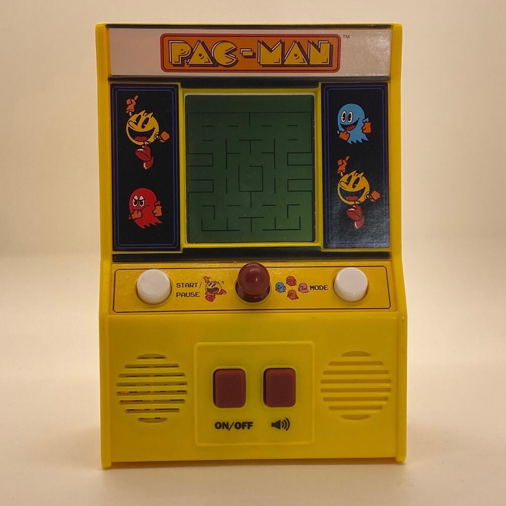 Basic Fun Pac-Man Mini Arcade Game Handheld Retro Console Yellow 09521